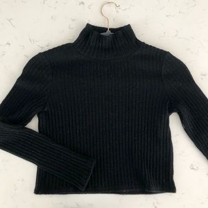 Aritzia Wilfred Free Ribbed Long Sleeve Crop Top